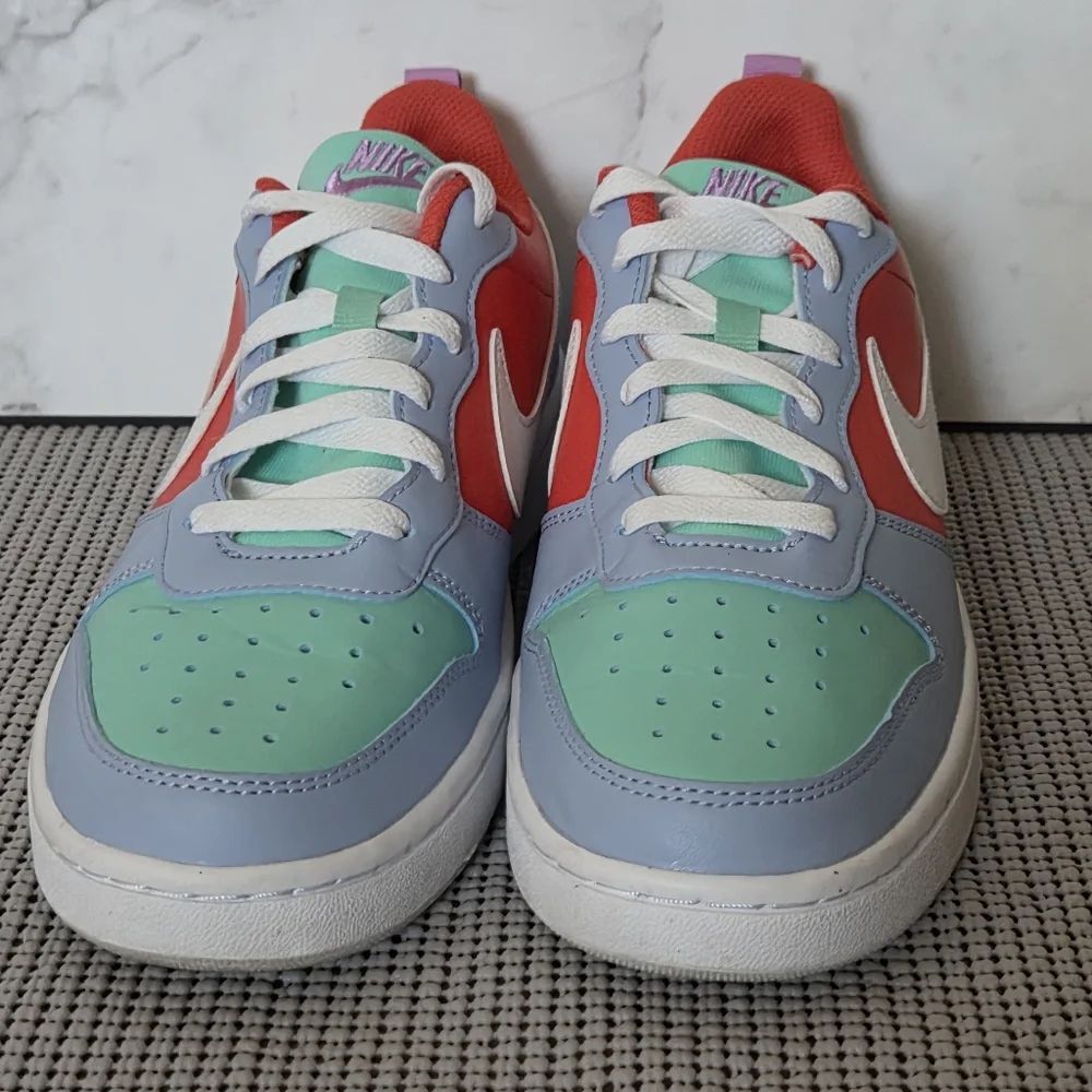 Nike Court Borough Low Recraft GS Cobalt Bliss Track Red Size 7 Youth - Picture 3 of 9